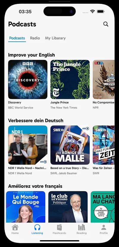 Talkey podcasts for learners