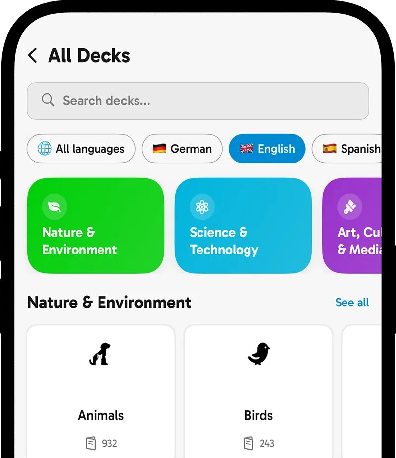 Browse Pre-Made Flashcard Decks
